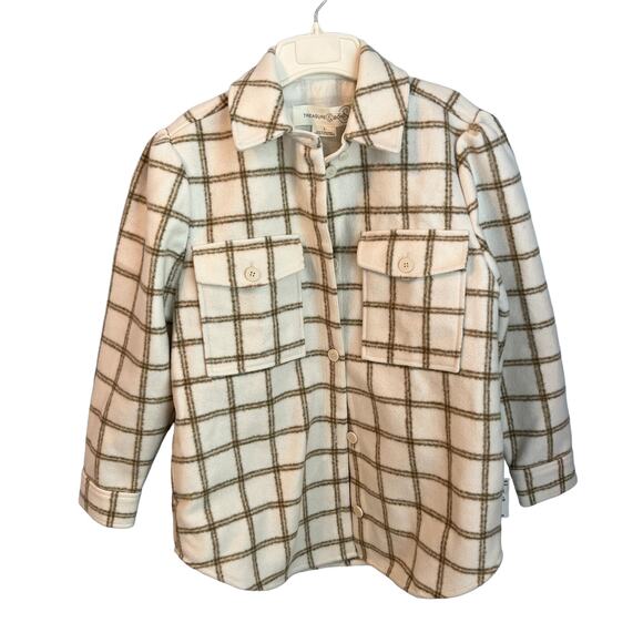 Treasure & Bond NWT Plaid Flannel Jacket Shacket Women's Size Small - Picture 2 of 12